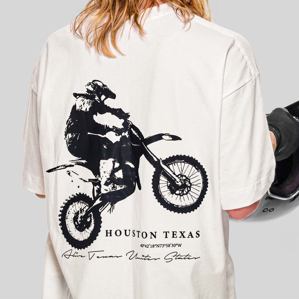 Camiseta Alive Oversized Houston Off White - Texas