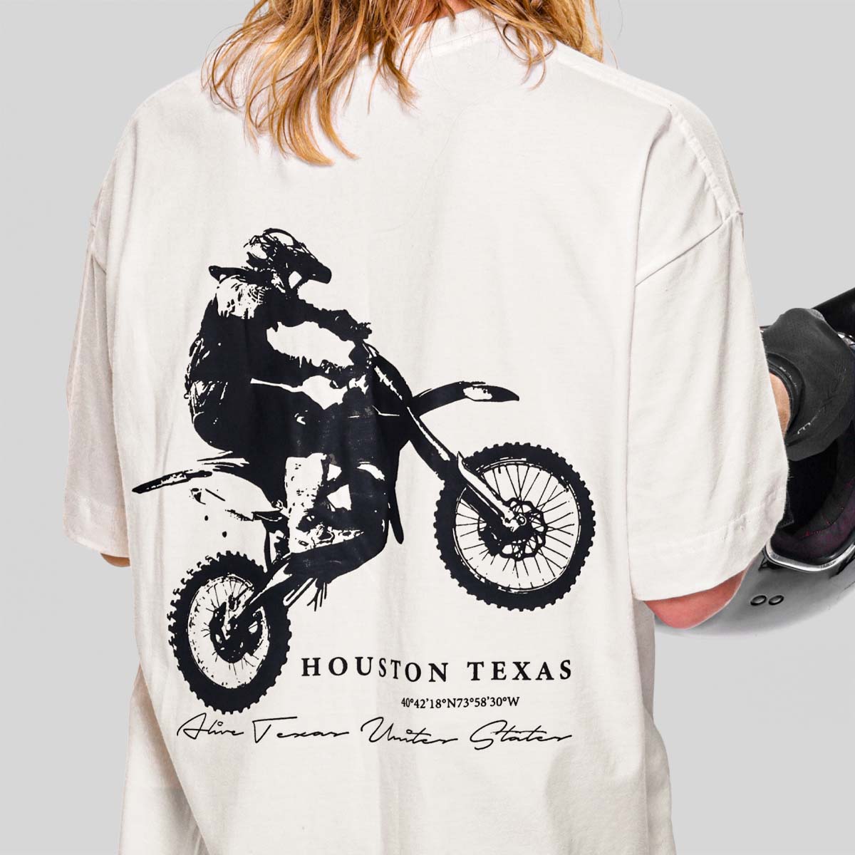 Camiseta Alive Oversized Houston Off White - Texas