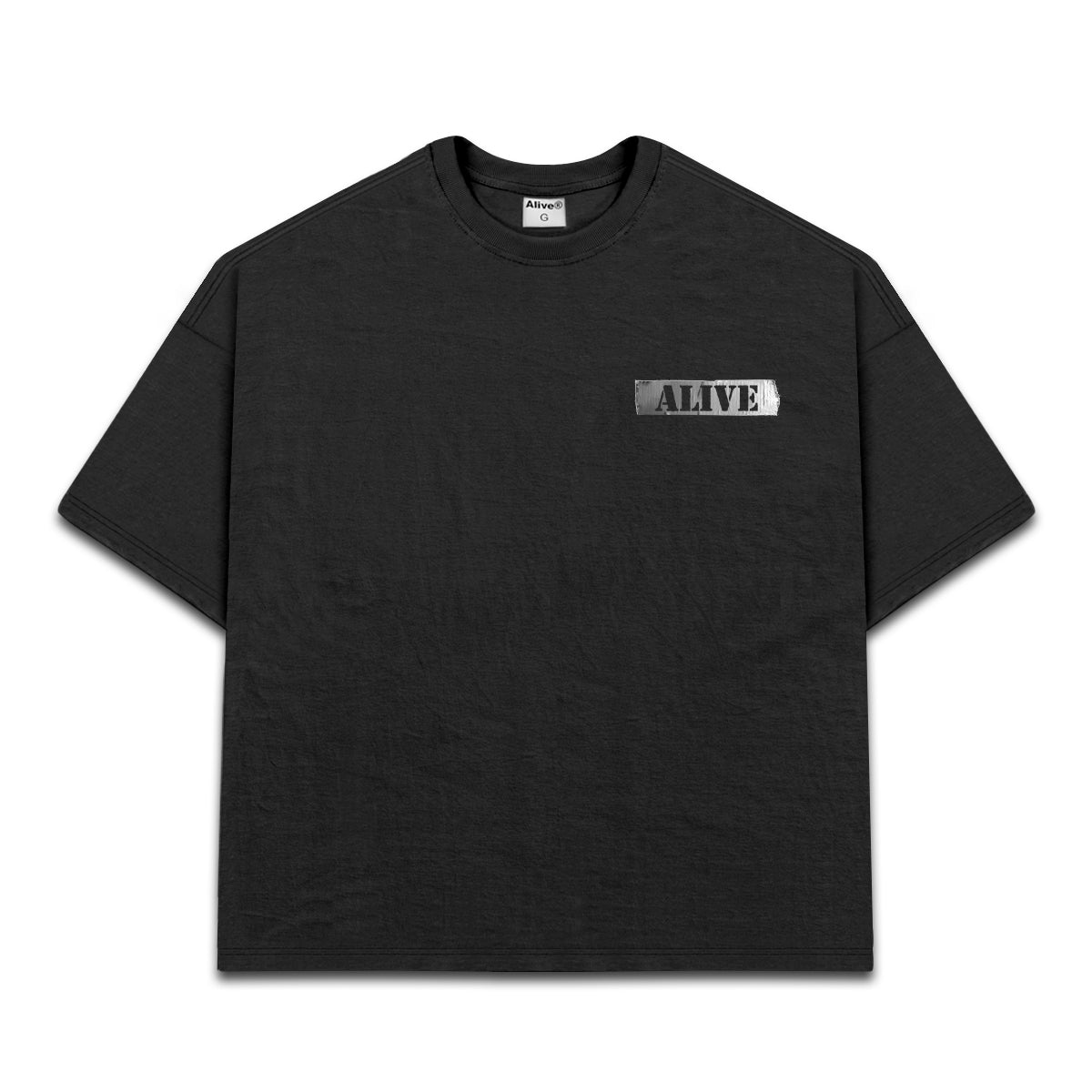 Camiseta Alive Oversized Tapes Preto