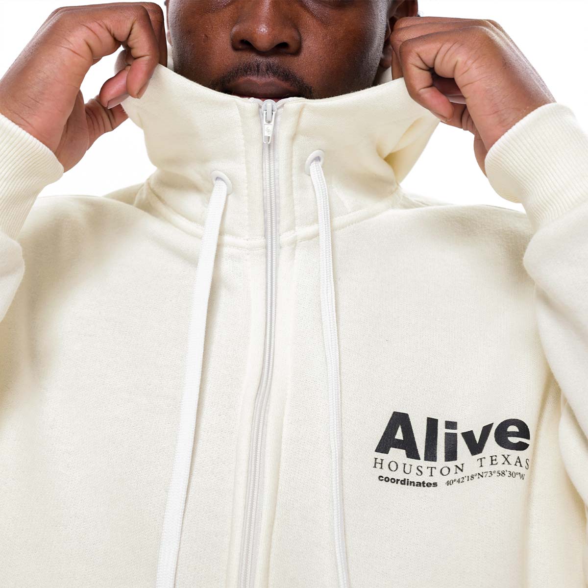 Casaco Alive Zipper Houston Off White - Texas