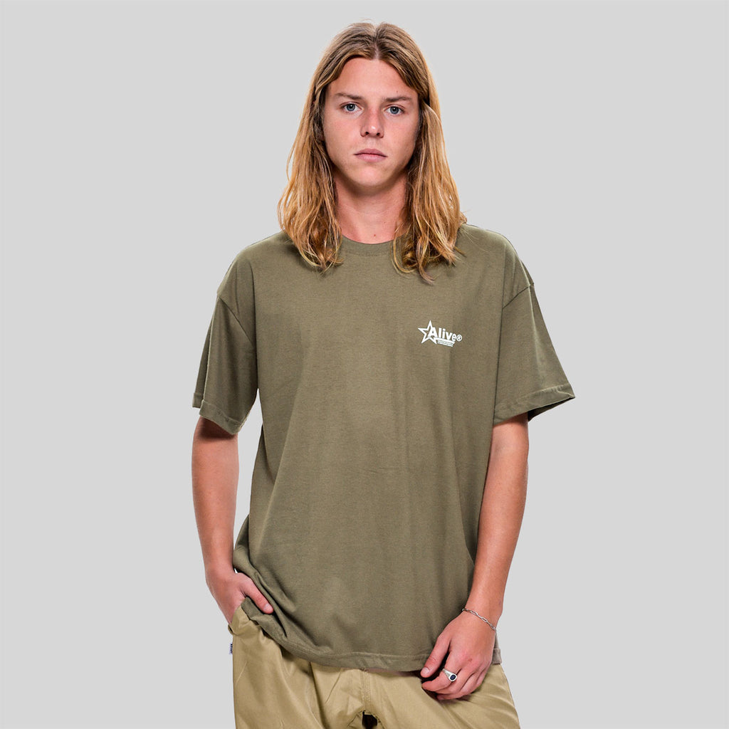 Camiseta Alive Clássica Arrive Verde Musgo