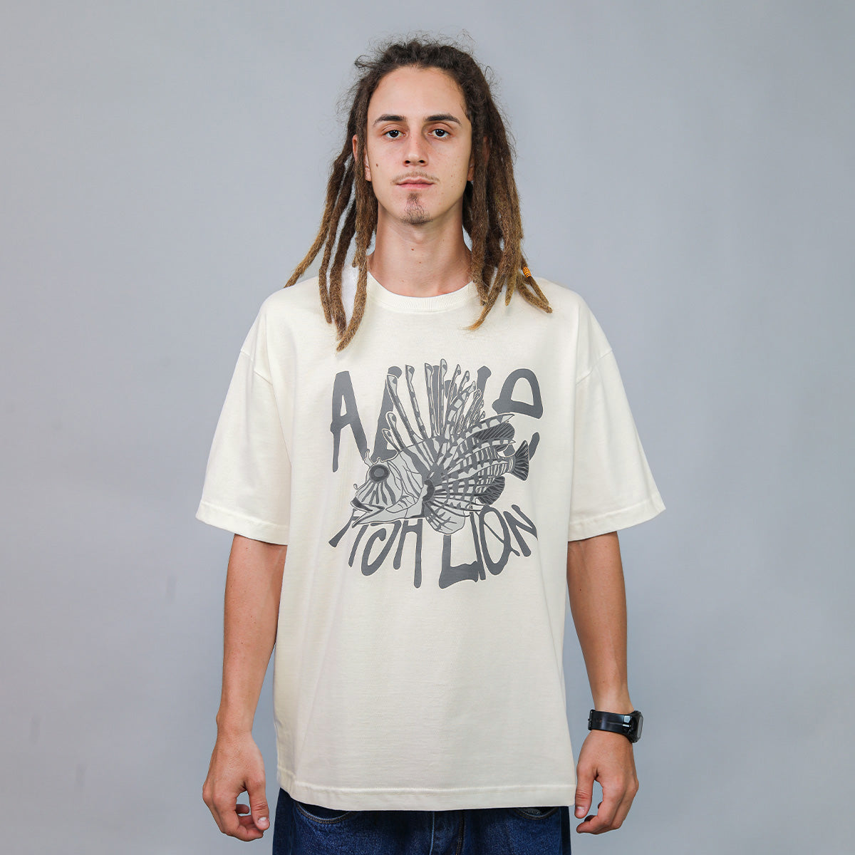 Camiseta Alive Oversized Fishlion Off White
