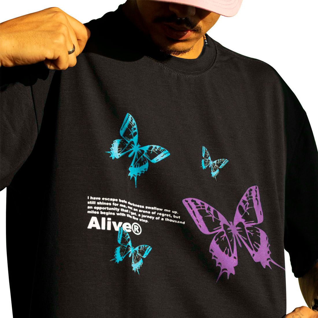 Camiseta Alive Butterfly Effect Preto
