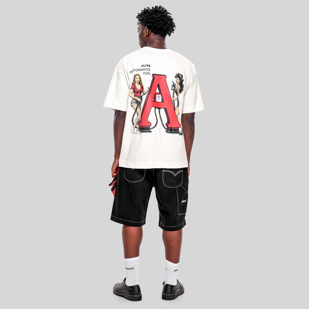 Camiseta Alive Oversized Fuel Off White - Texas