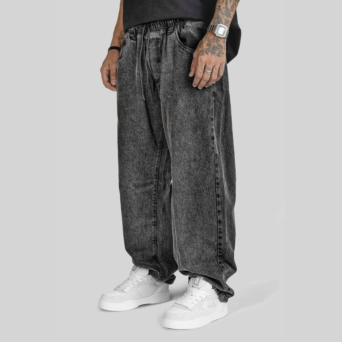 Calça Alive Jeans Semi Baggy Stone | Preto – Alive®