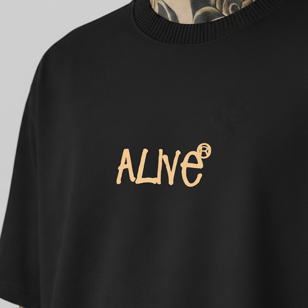 Camiseta Alive Oversized Essencial Nautic Preto