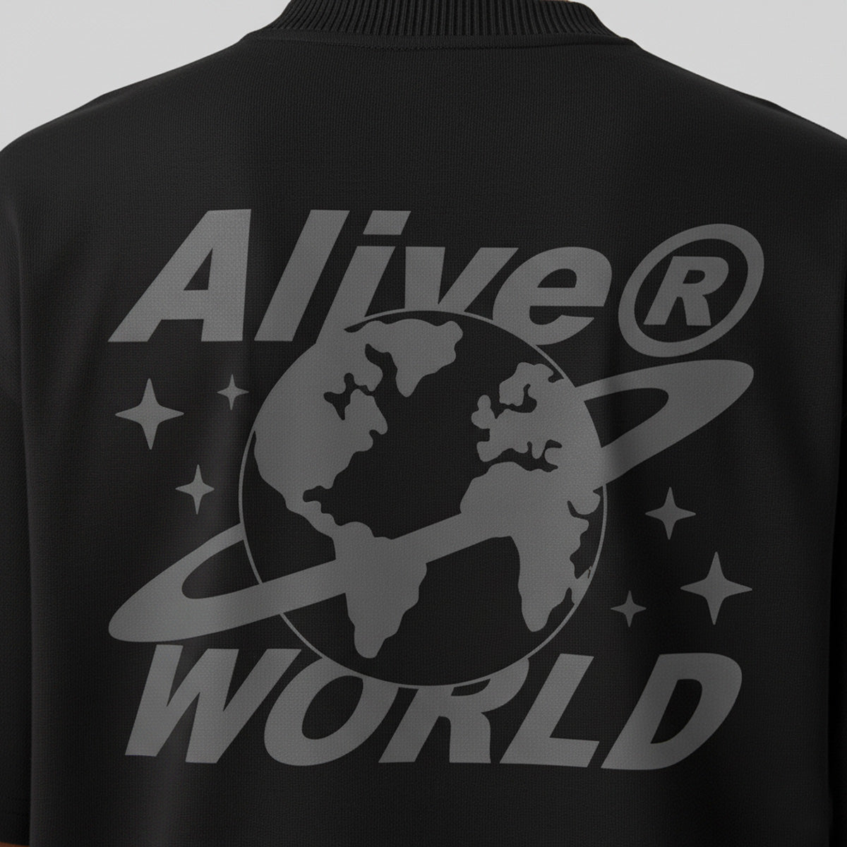 Camiseta Alive Oversized World Preto