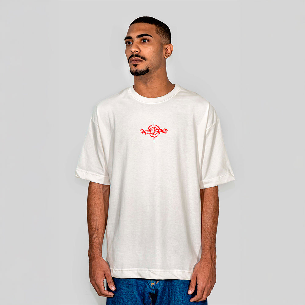 Camiseta Alive Oversized Dobermann Off White