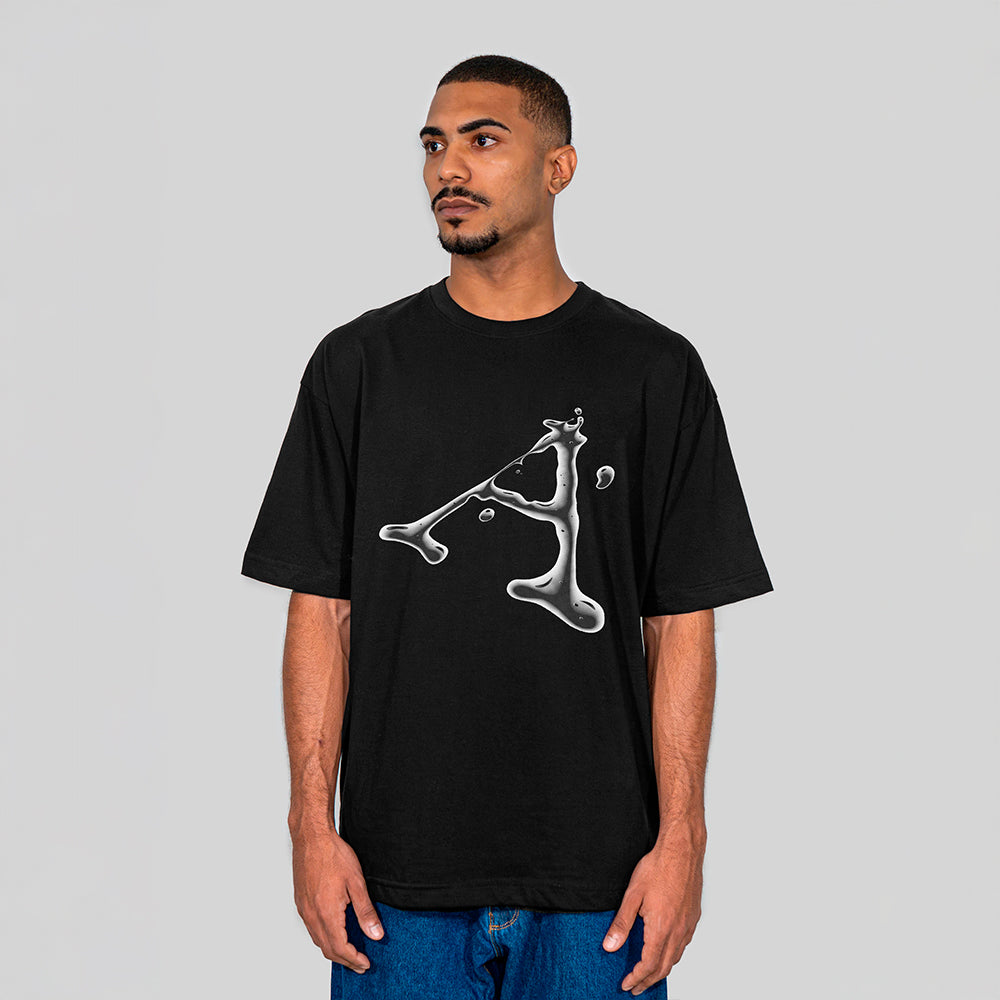 Camiseta Alive Oversized Water Preto
