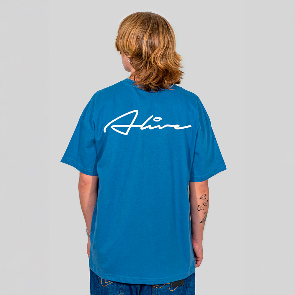 Camiseta Alive Clássica Rubric Azul