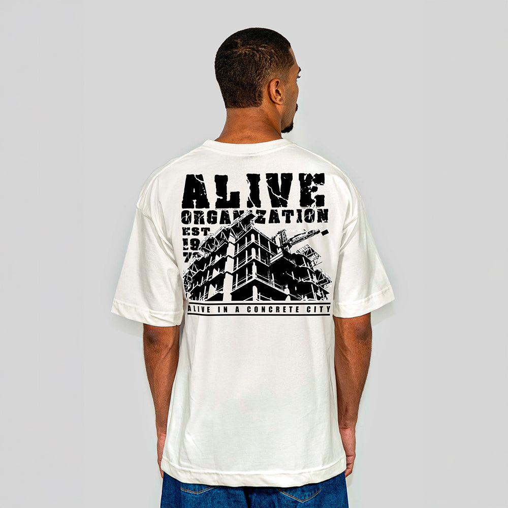 Camiseta Alive Oversized Construction Off White