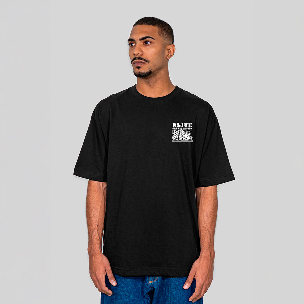 Camiseta Alive Oversized Construction Preto