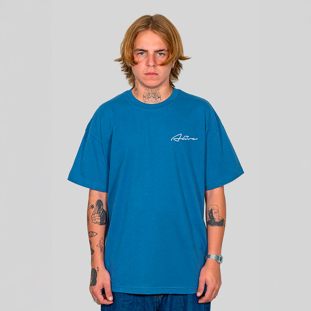 Camiseta Alive Clássica Rubric Azul