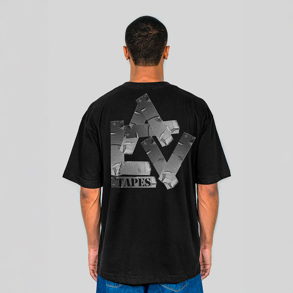 Camiseta Alive Oversized Tapes Preto