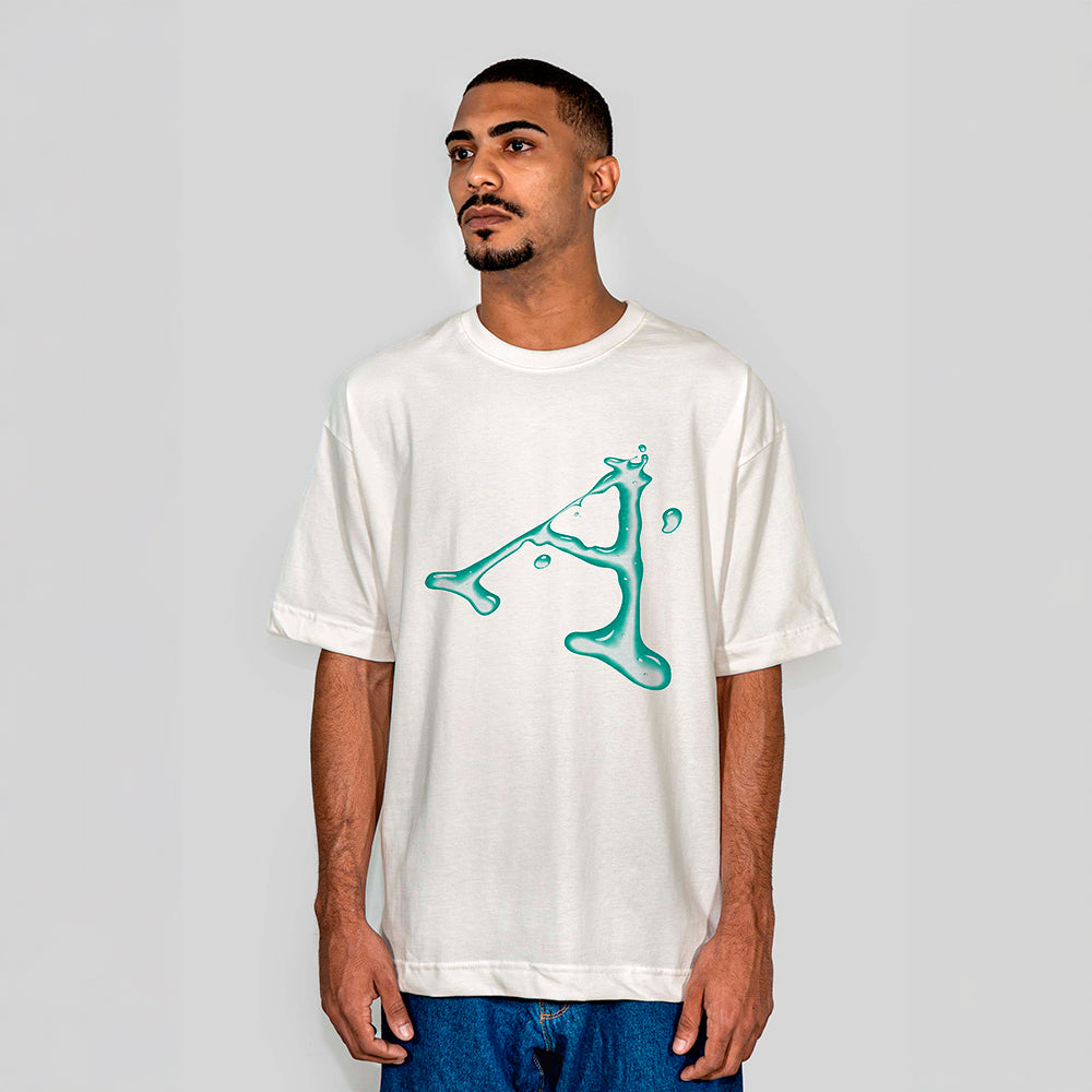 Camiseta Alive Oversized Water Off White