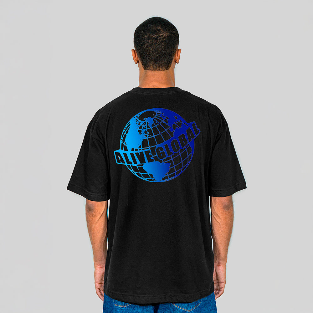 Camiseta Alive Oversized Global Preto