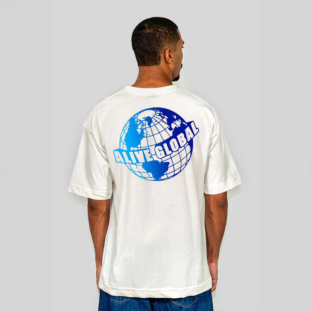 Camiseta Alive Oversized Global Off White