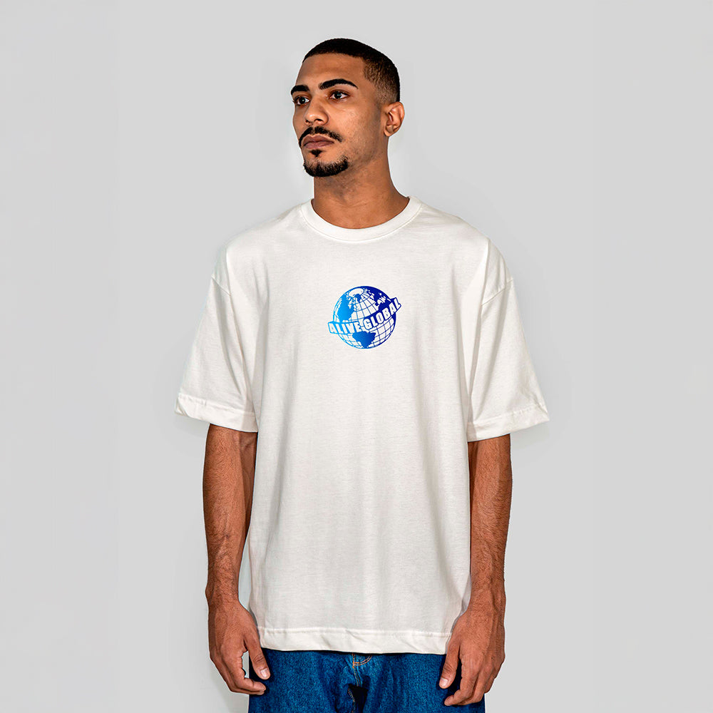 Camiseta Alive Oversized Global Off White