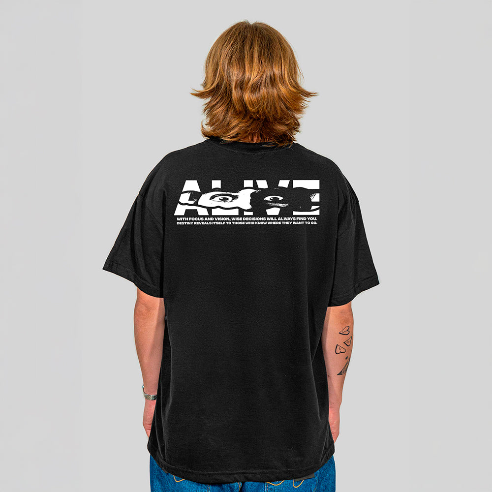 Camiseta Alive Clássica Eyes Preto