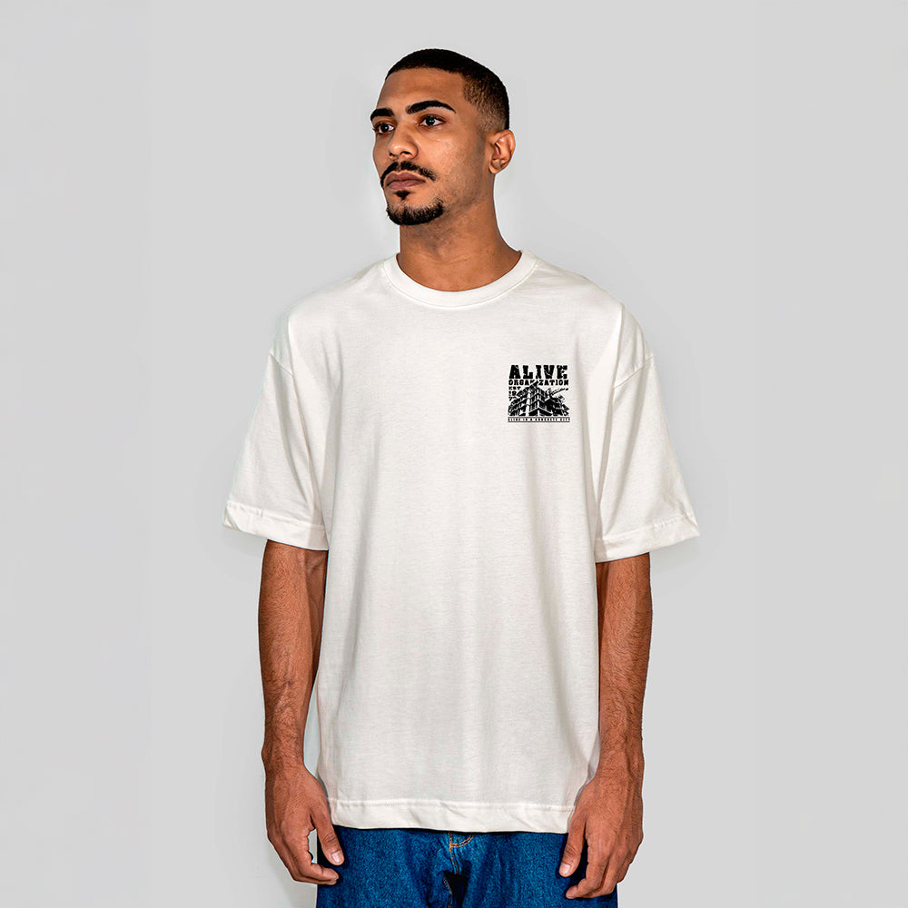 Camiseta Alive Oversized Construction Off White