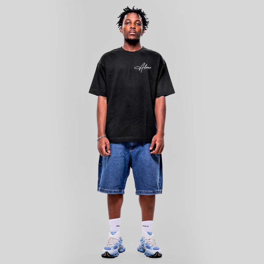 Camiseta Alive Oversized Signature Preto - Texas