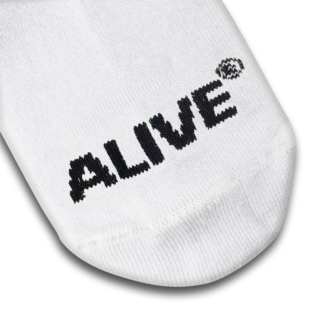 Meia Curta Alive Logo | Branco