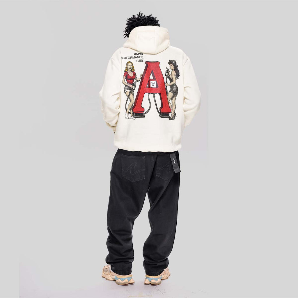 Moletom Alive Canguru Fuel Off White - Texas