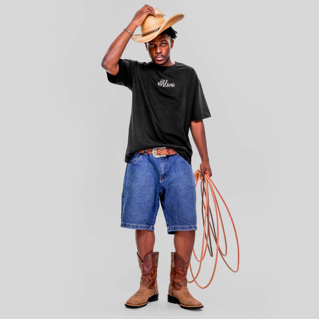 Camiseta Alive Oversized Horse Preto - Texas