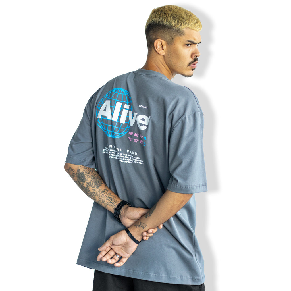 Camiseta Alive Central Park Cinza