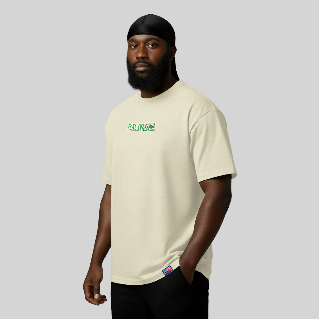 Camiseta Alive Orange Off White