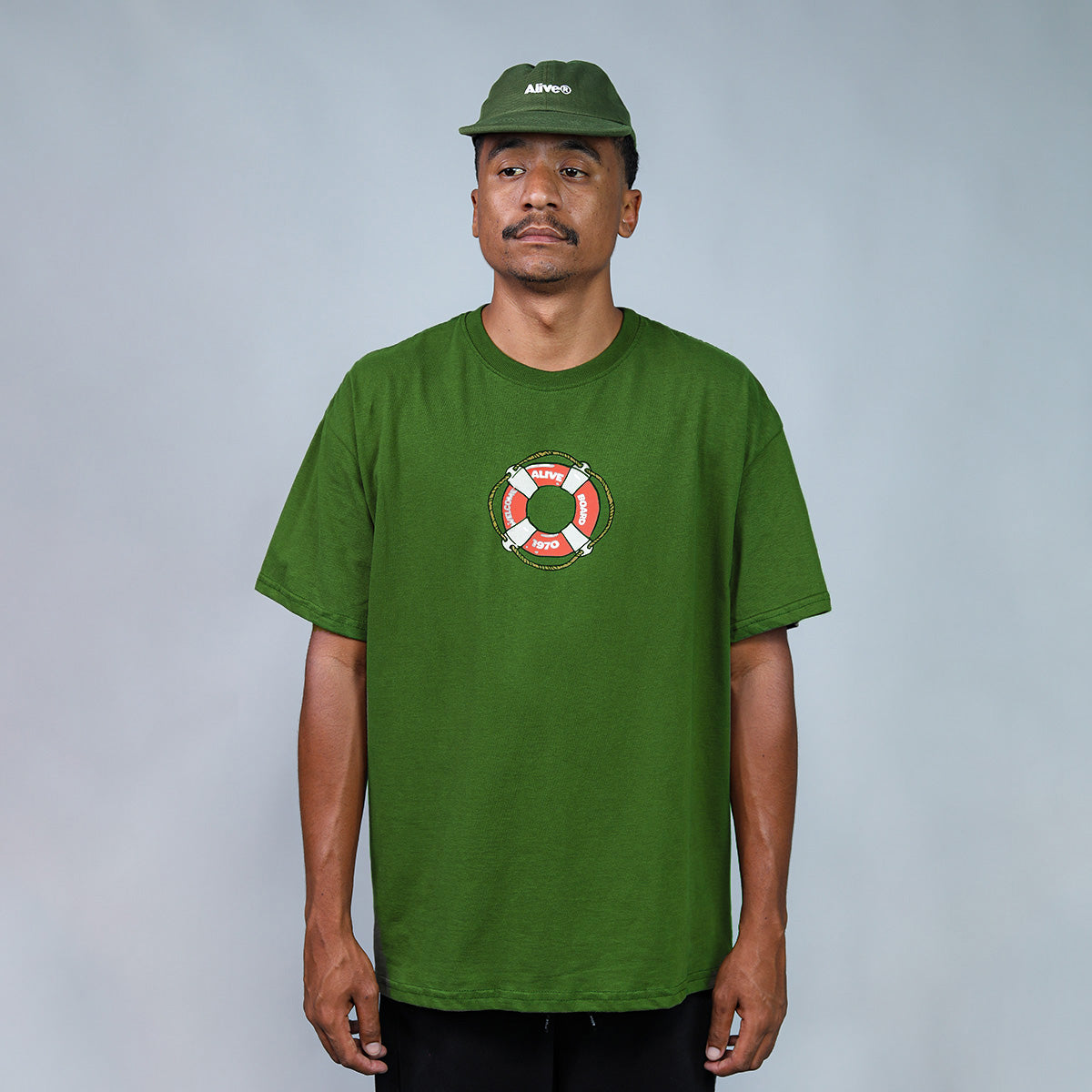 Camiseta Alive Floater Verde Musgo