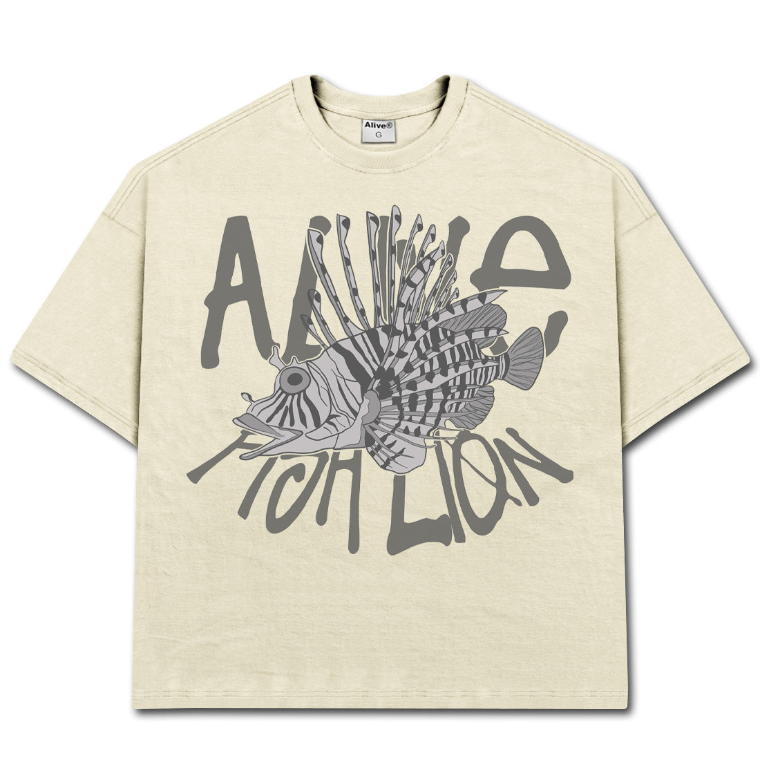 Camiseta Alive Oversized Fishlion Off White