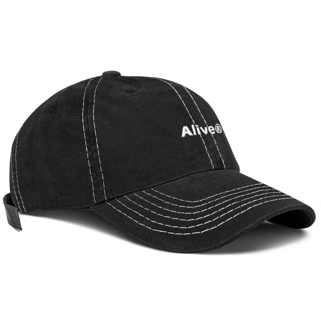 Boné Alive Dad Hat White Line Preto