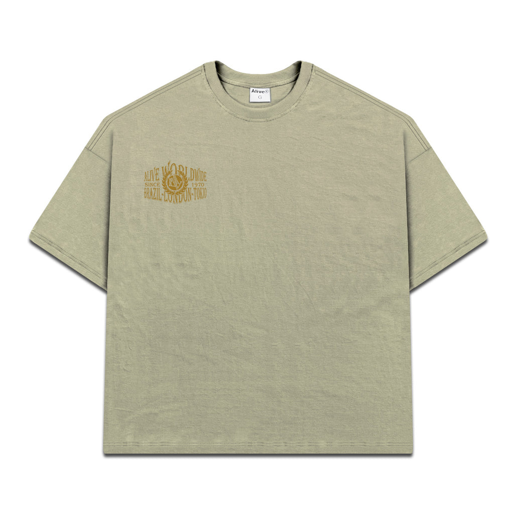 Camiseta Alive Oversized Worldwide Bege