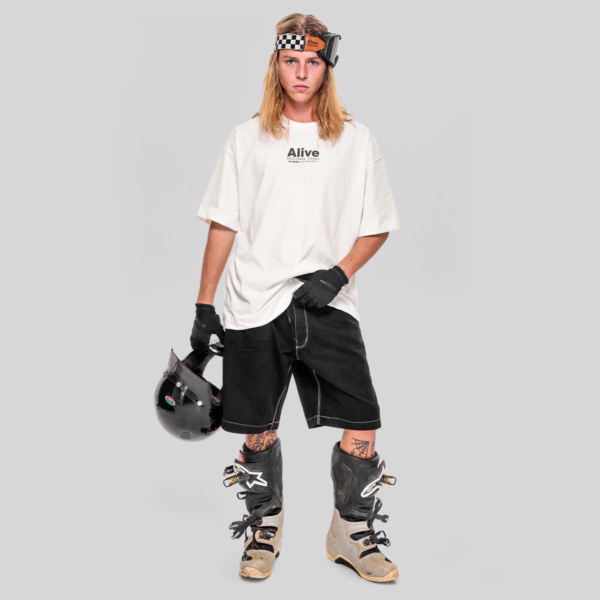 Camiseta Alive Oversized Houston Off White - Texas