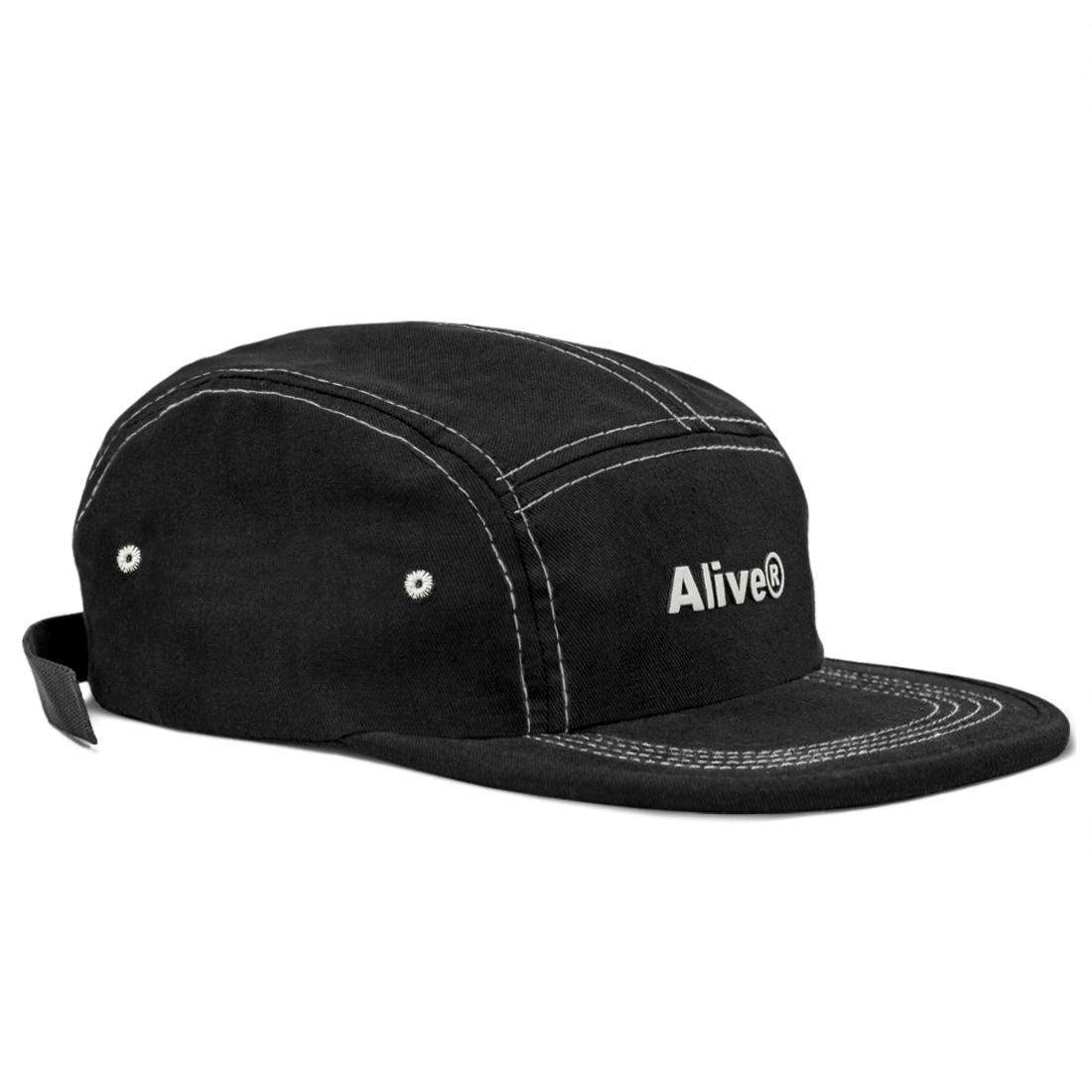 Boné Alive Line White Five Panel Preto