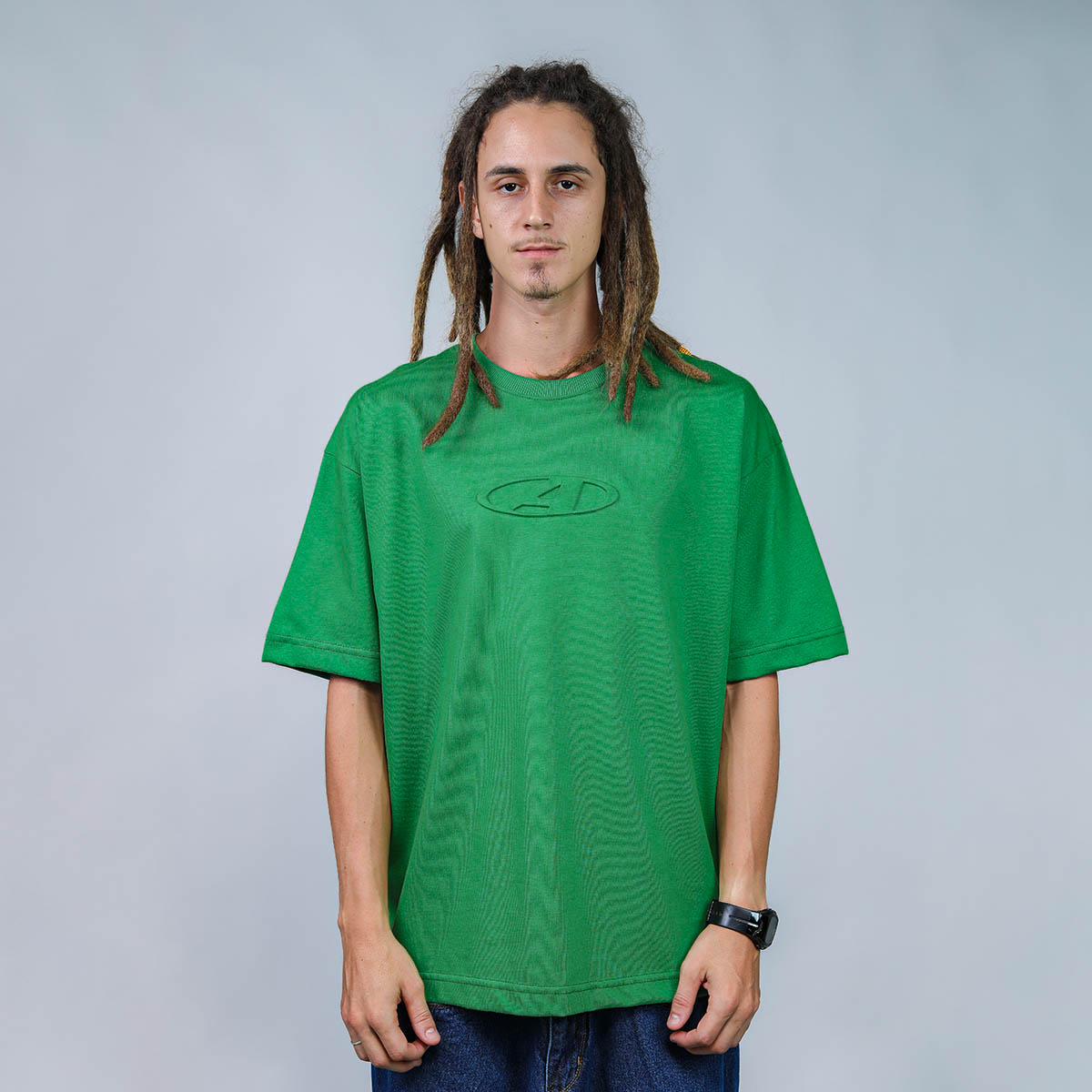 Camiseta Alive Oversized Emboss Verde
