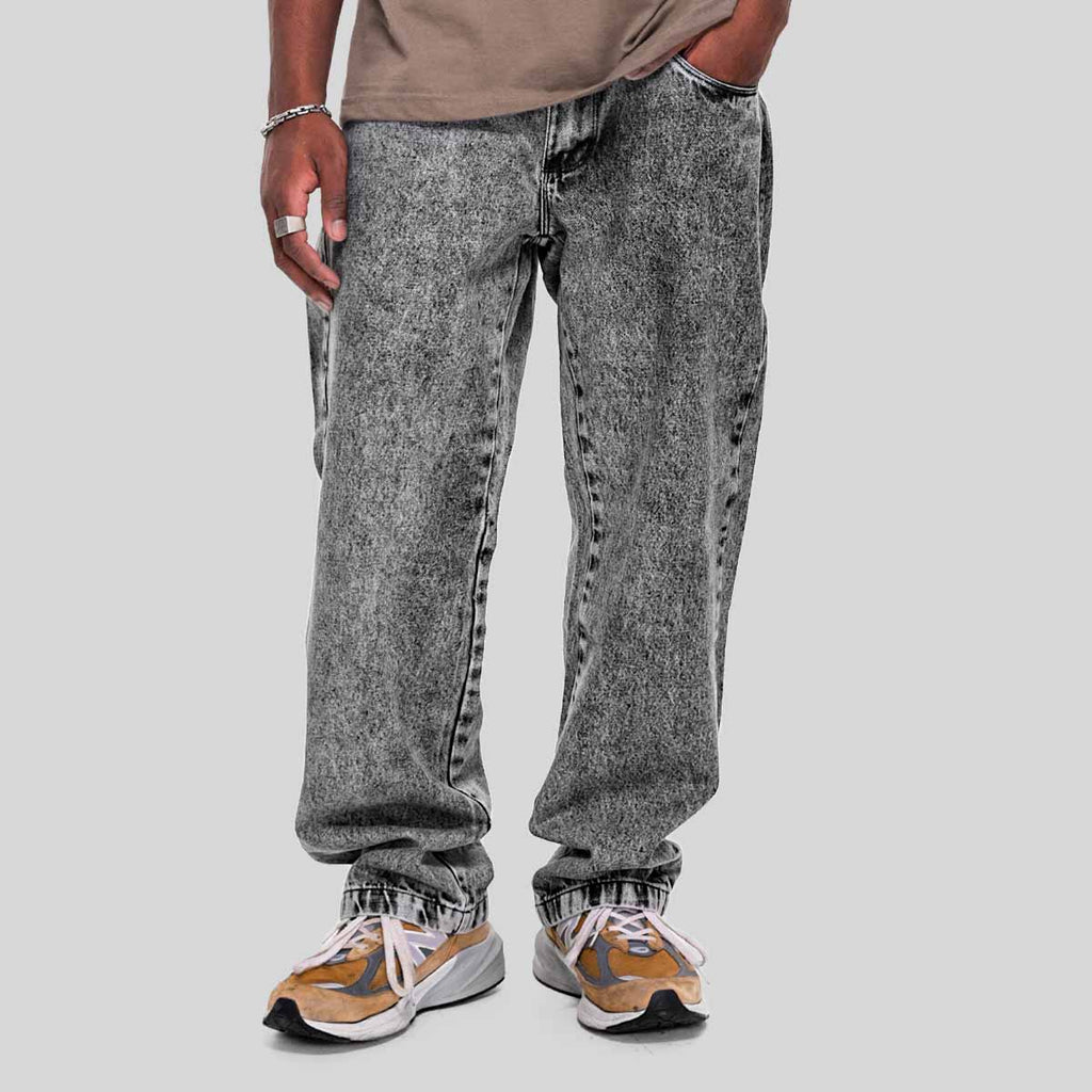 Calça Alive Jeans Semi Baggy Dark Wash Cinza - Texas