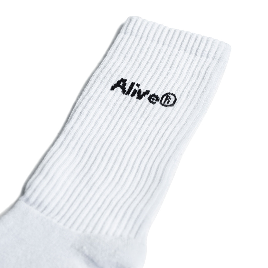 Meia Alive Logo Branco