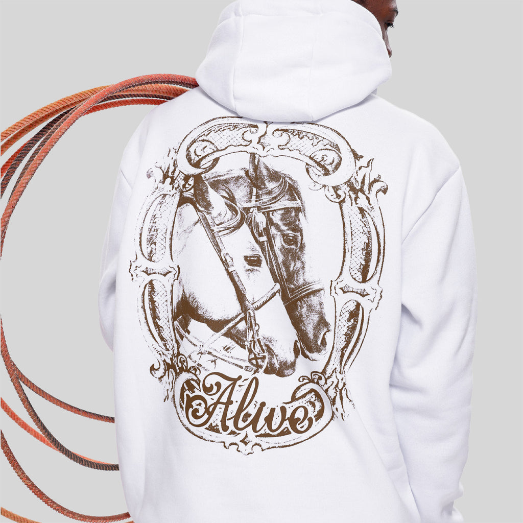 Moletom Alive Canguru Horse Branco - Texas