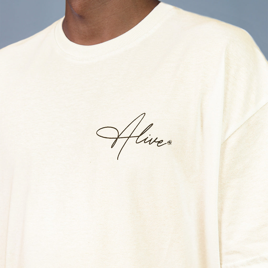 Camiseta Alive Oversized New Signature Off White