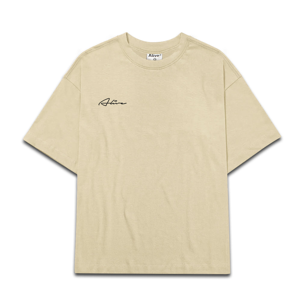 Camiseta Alive Clássica Rubric Off White
