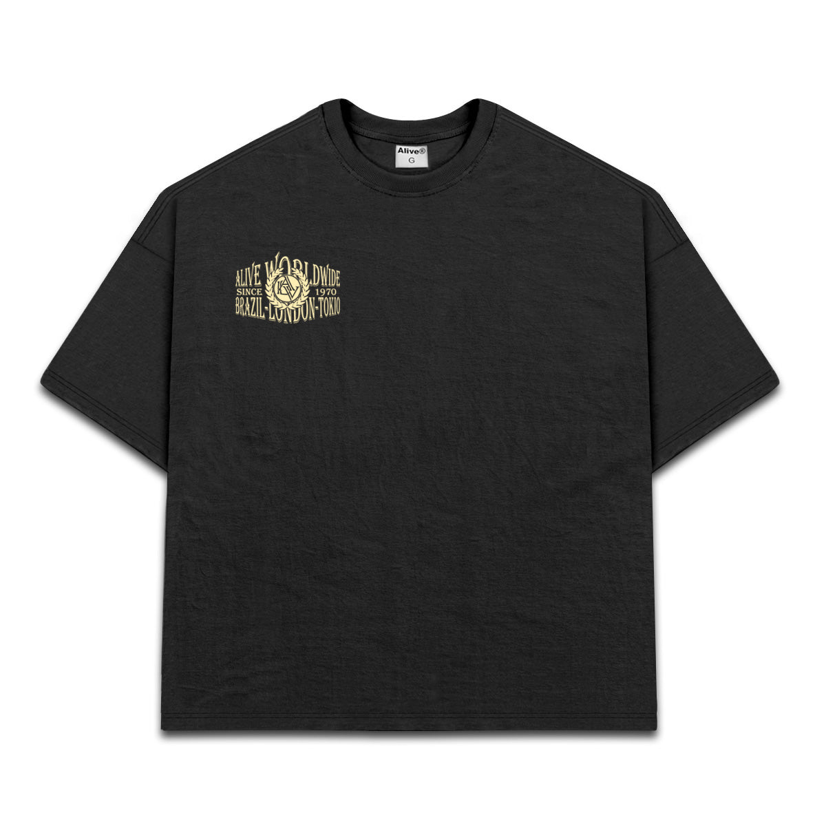 Camiseta Alive Oversized Worldwide Preto