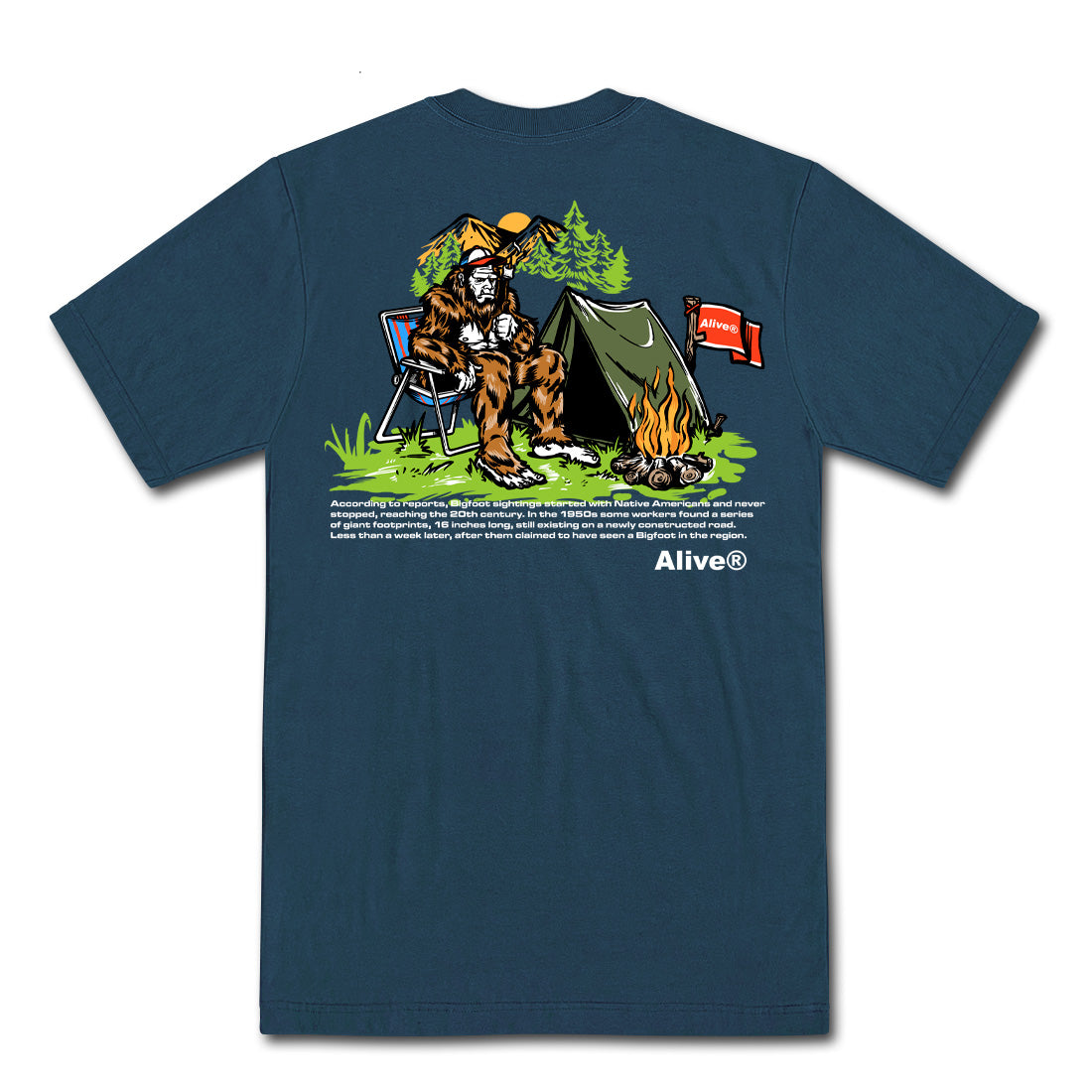Camiseta Alive Big Foot Azul