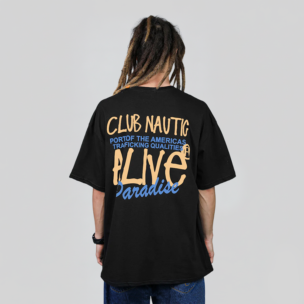 Camiseta Alive Oversized Essencial Nautic Preto