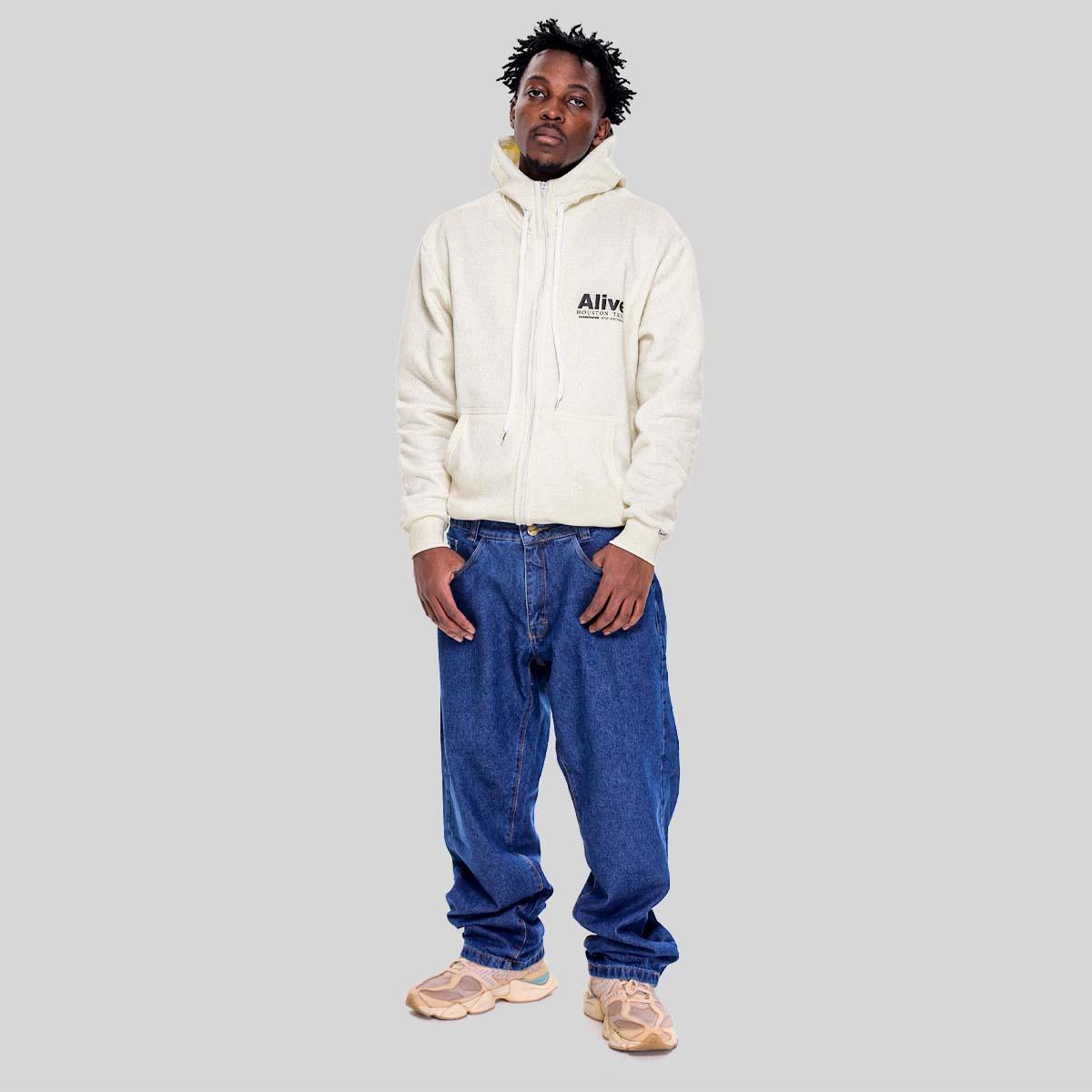 Casaco Alive Zipper Houston Off White - Texas