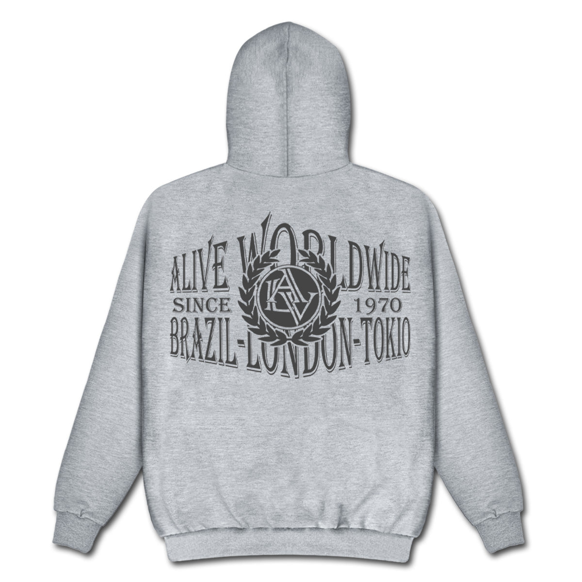 Moletom Alive Worldwide Cinza