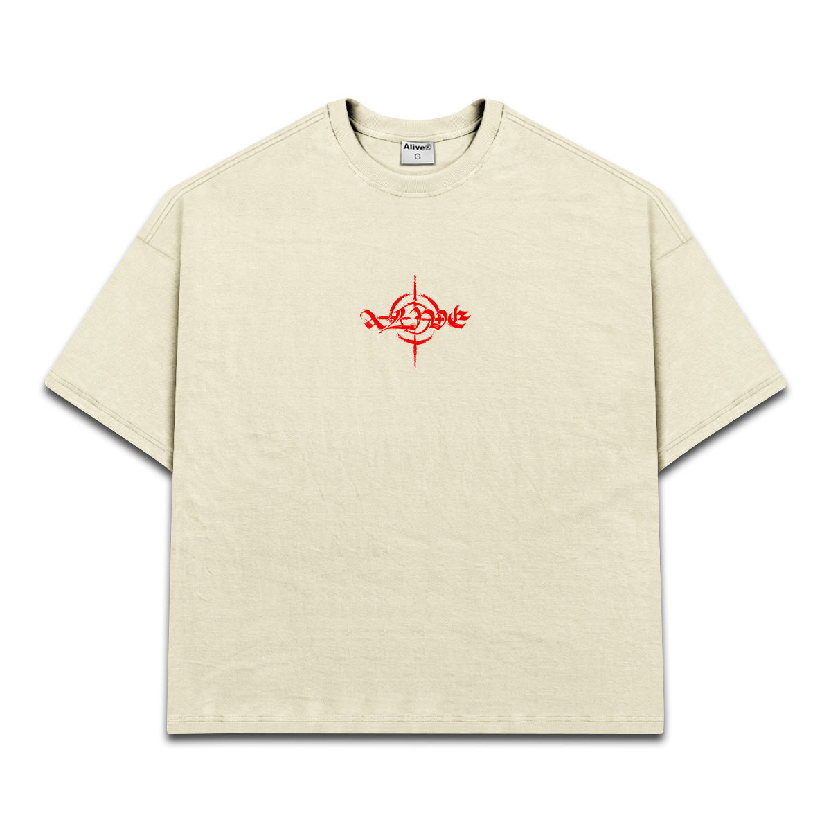Camiseta Alive Oversized Dobermann Off White