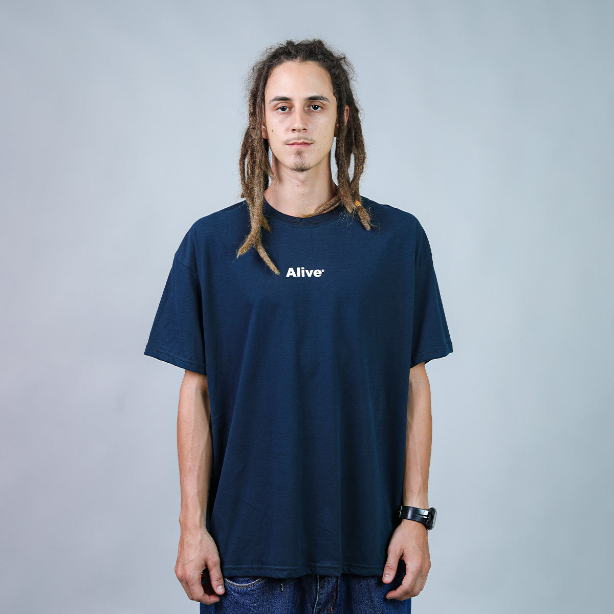 Camiseta Alive Basic Azul Marinho