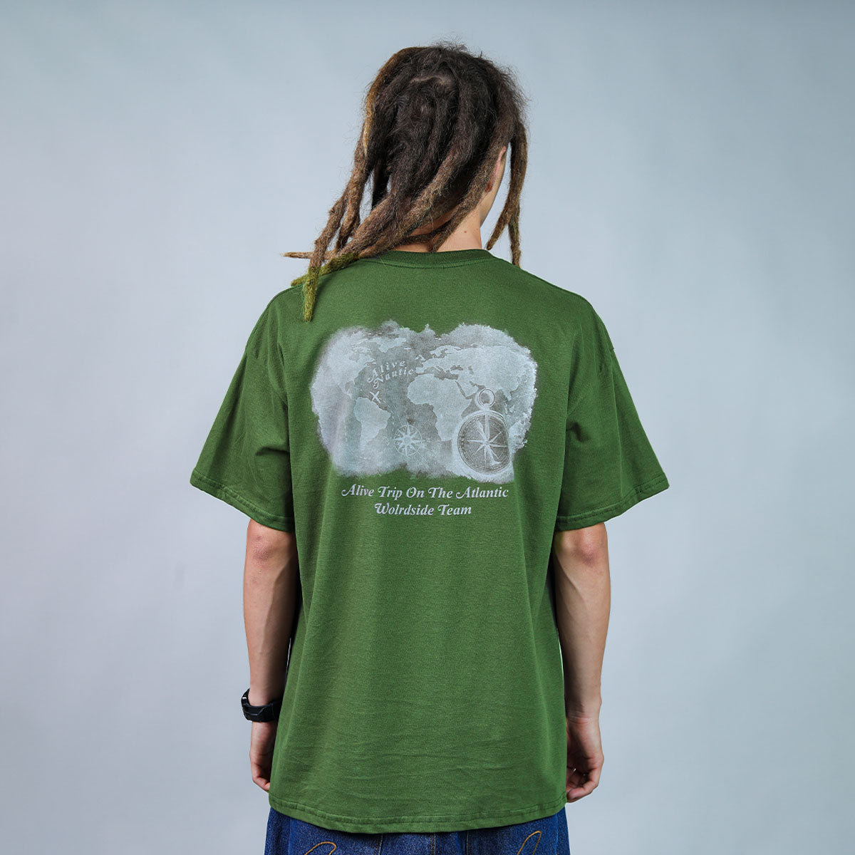 Camiseta Alive Map Verde Musgo